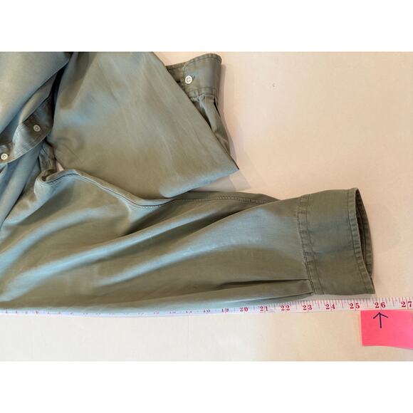 Polo Ralph Lauren XXL Dress Shirt Silk Cotton Blend Olive Green Classic Fit - Picture 7 of 8